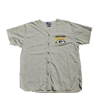 Vintage Green Bay Button-Up Jersey Tee